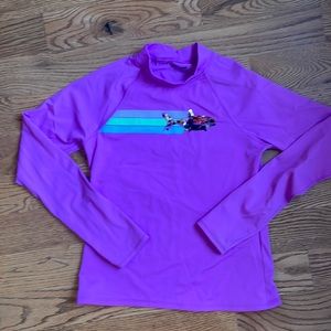 Lands End girls Rash Guard Swin Shirt sz Large